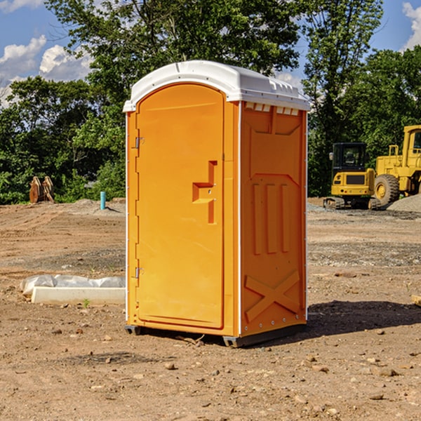 how often are the porta potties cleaned and serviced during a rental period in Phillipstown Illinois